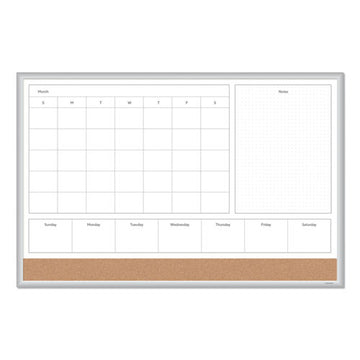 U Brands 4n1 Magnetic Dry Erase Combo Board, 36 X 24, White-natural freeshipping - TVN Wholesale